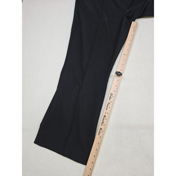 White House Black Market Black The Ankle Trousers Size 14 Wide Leg - Picture 3 of 4